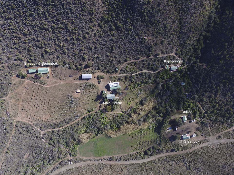 Layout Self-catering Cottages Rietfontein Guest Farm